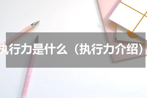 执行力是什么（执行力介绍）