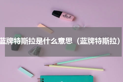 蓝牌特斯拉是什么意思（蓝牌特斯拉）