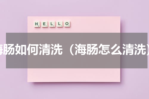 海肠如何清洗（海肠怎么清洗）