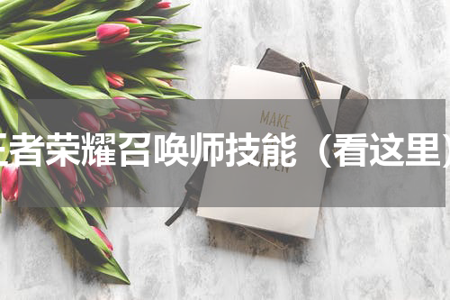 王者荣耀召唤师技能（看这里）