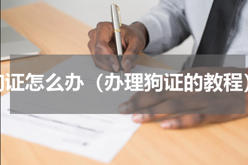 狗证怎么办（办理狗证的教程）
