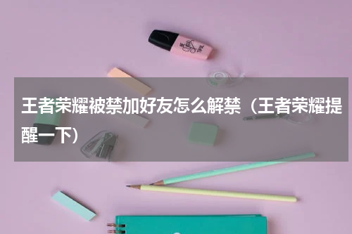 王者荣耀被禁加好友怎么解禁（王者荣耀提醒一下）