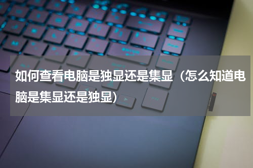 如何查看电脑是独显还是集显（怎么知道电脑是集显还是独显）