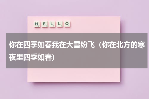 你在四季如春我在大雪纷飞（你在北方的寒夜里四季如春）