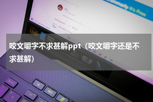 咬文嚼字不求甚解ppt（咬文嚼字还是不求甚解）