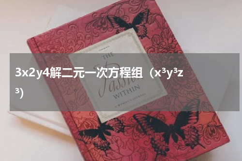 3x2y4解二元一次方程组（x³y³z³）