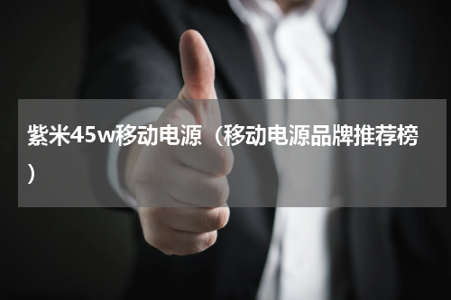 紫米45w移动电源（移动电源品牌推荐榜）