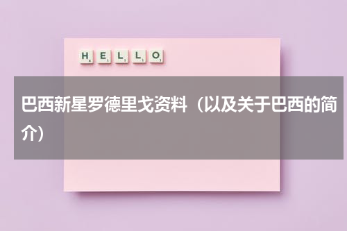 巴西新星罗德里戈资料（以及关于巴西的简介）