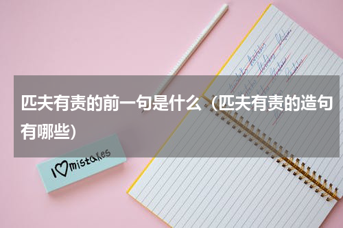 匹夫有责的前一句是什么（匹夫有责的造句有哪些）