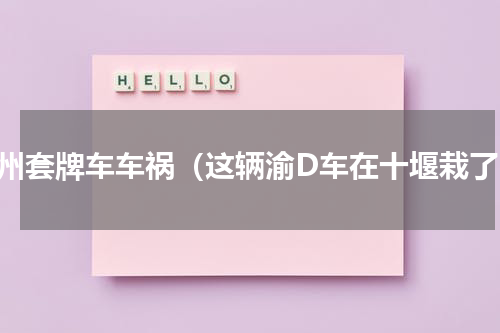 广州套牌车车祸（这辆渝D车在十堰栽了）