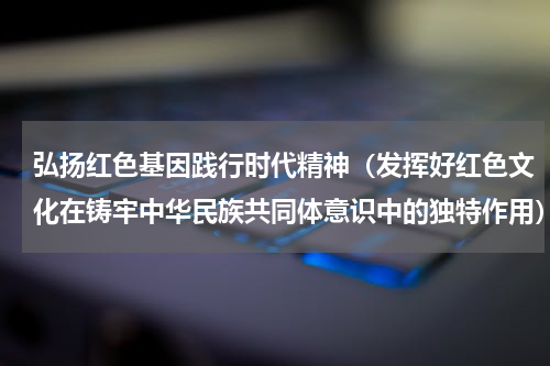 弘扬红色基因践行时代精神（发挥好红色文化在铸牢中华民族共同体意识中的独特作用）