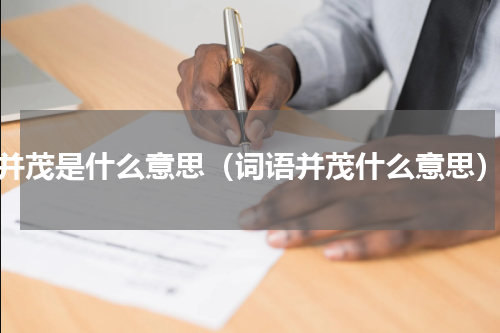 并茂是什么意思（词语并茂什么意思）