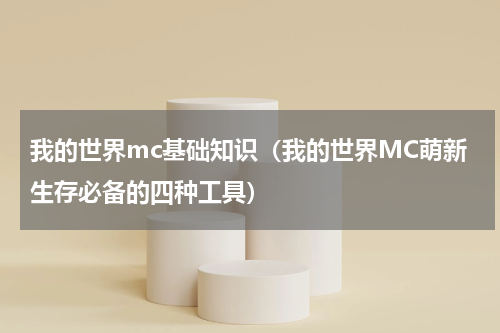 我的世界mc基础知识（我的世界MC萌新生存必备的四种工具）