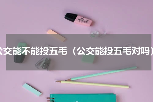 公交能不能投五毛（公交能投五毛对吗）