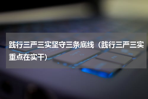 践行三严三实坚守三条底线（践行三严三实重点在实干）