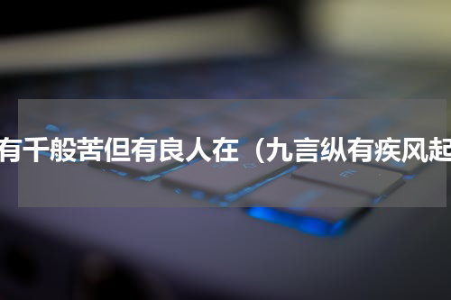 纵有千般苦但有良人在（九言纵有疾风起）