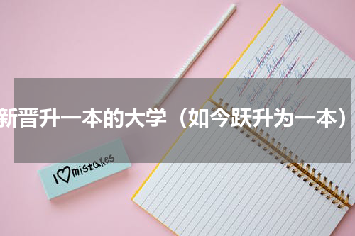 新晋升一本的大学（如今跃升为一本）