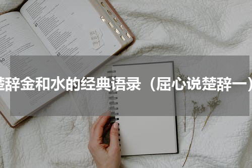 楚辞金和水的经典语录（屈心说楚辞一）