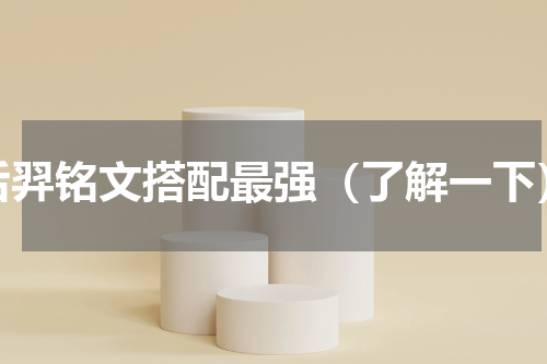 后羿铭文搭配最强（了解一下）