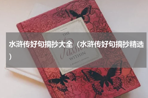 水浒传好句摘抄大全（水浒传好句摘抄精选）