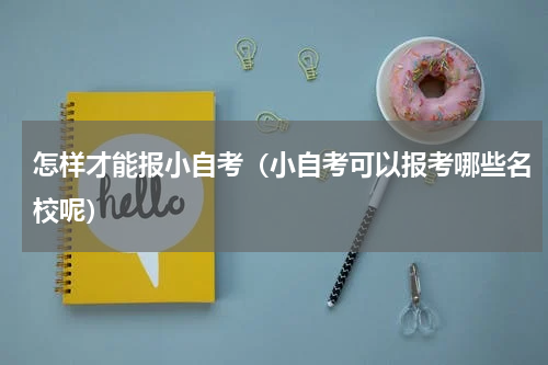 怎样才能报小自考（小自考可以报考哪些名校呢）