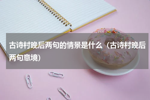 古诗村晚后两句的情景是什么（古诗村晚后两句意境）