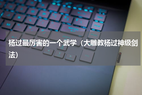 杨过最厉害的一个武学（大雕教杨过神级剑法）