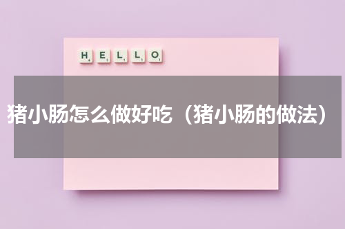 猪小肠怎么做好吃（猪小肠的做法）
