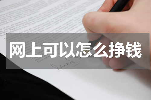 网上可以怎么挣钱