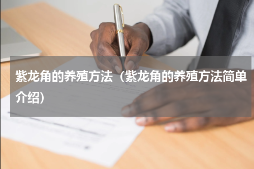 紫龙角的养殖方法（紫龙角的养殖方法简单介绍）