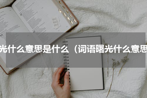 曙光什么意思是什么（词语曙光什么意思）