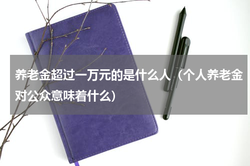 养老金超过一万元的是什么人（个人养老金对公众意味着什么）