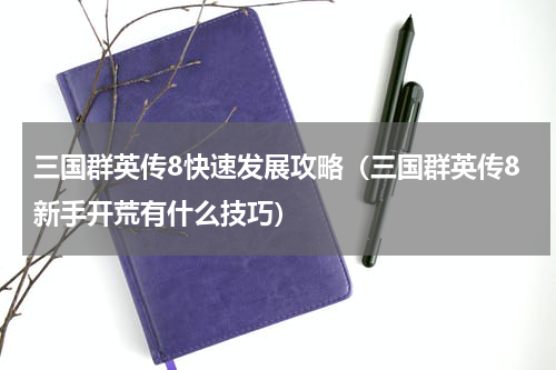 三国群英传8快速发展攻略（三国群英传8新手开荒有什么技巧）