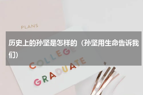 历史上的孙坚是怎样的（孙坚用生命告诉我们）