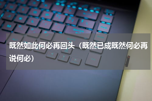既然如此何必再回头（既然已成既然何必再说何必）