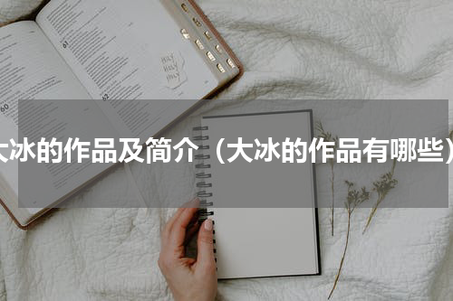 大冰的作品及简介（大冰的作品有哪些）