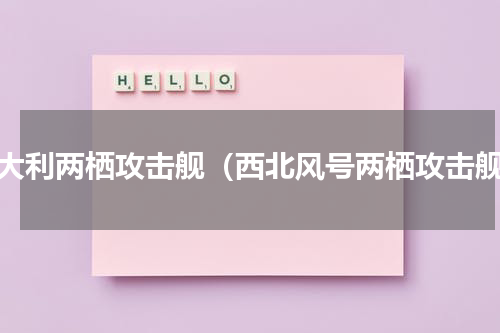 意大利两栖攻击舰（西北风号两栖攻击舰）