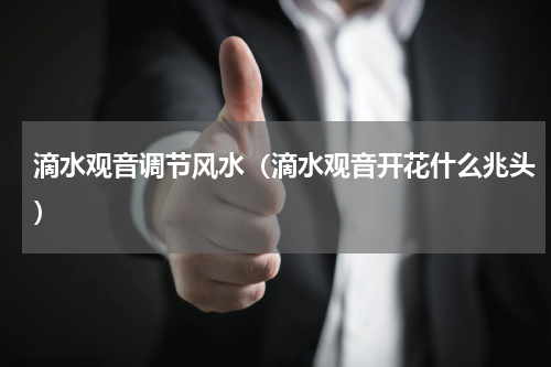 滴水观音调节风水（滴水观音开花什么兆头）