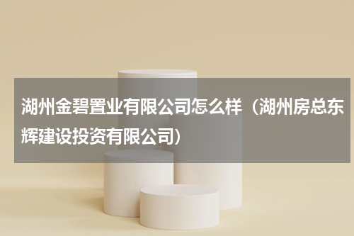 湖州金碧置业有限公司怎么样（湖州房总东辉建设投资有限公司）