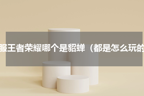 泰服王者荣耀哪个是貂蝉（都是怎么玩的）