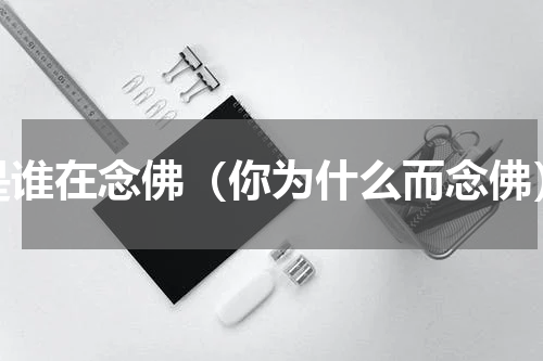 是谁在念佛（你为什么而念佛）