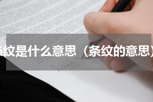 条纹是什么意思（条纹的意思）