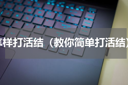怎样打活结（教你简单打活结）
