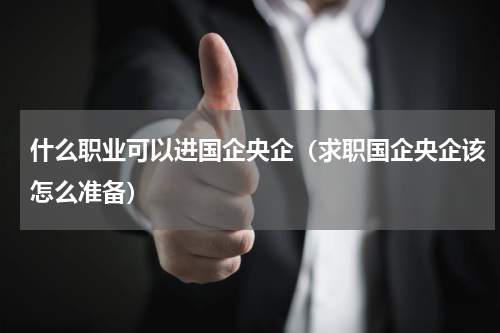 什么职业可以进国企央企（求职国企央企该怎么准备）