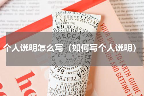 个人说明怎么写（如何写个人说明）