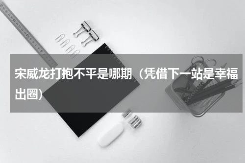 宋威龙打抱不平是哪期（凭借下一站是幸福出圈）