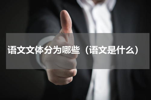 语文文体分为哪些（语文是什么）