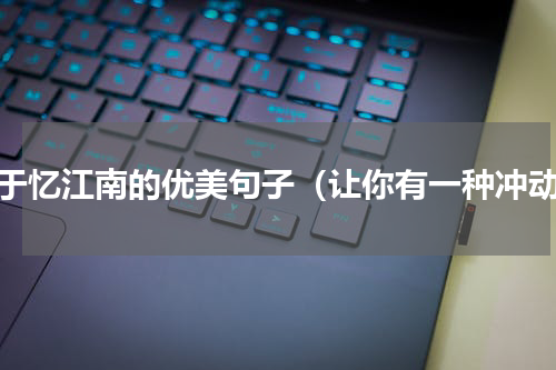 关于忆江南的优美句子（让你有一种冲动）