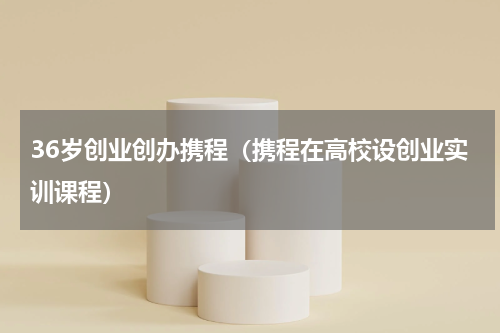 36岁创业创办携程（携程在高校设创业实训课程）