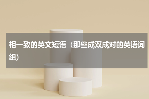 相一致的英文短语（那些成双成对的英语词组）